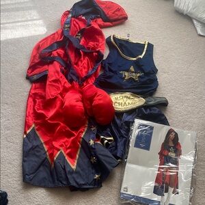 Womens Boxing Champion Costume - Halloween Size Medium 6-8